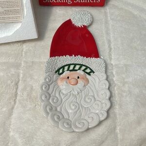 Fitz and Floyd Santa Stocking Stuffer Plate